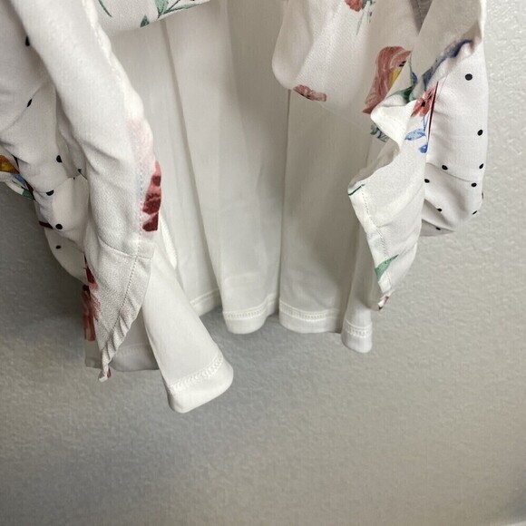 ASOS Fashion Union Wrap Dress White Pink Floral Polka Dot NWT Sz US 8 UK 12 - Picture 12 of 16